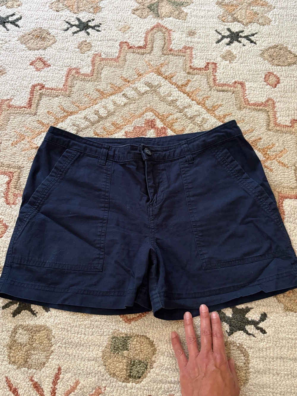 Patagonia organic navy blue cotton shorts size 8